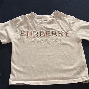 Burberry Kids White Logo T-Shirt